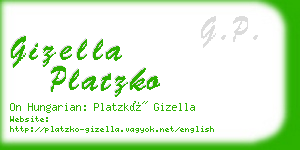 gizella platzko business card